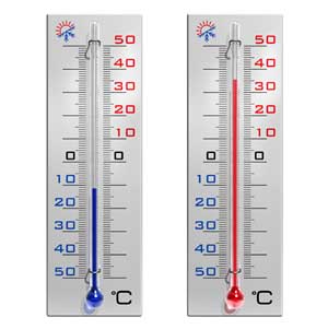 Temperatur p&aring; kontoret