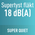 Supertyst driftsl&auml;ge endast 18 dB(A)