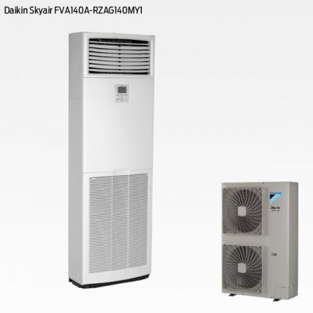 Daikin SkyAir FVA140A golvst&aring;ende innedel med RZAG140MY1 utedel