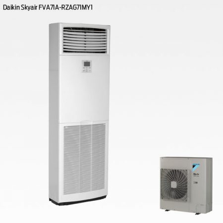 Daikin SkyAir FVA71A golvst&aring;ende innedel med RZAG71MY1 utedel
