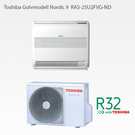 Toshiba golvmodell Nordic 9 RAS-25J2FVG-ND